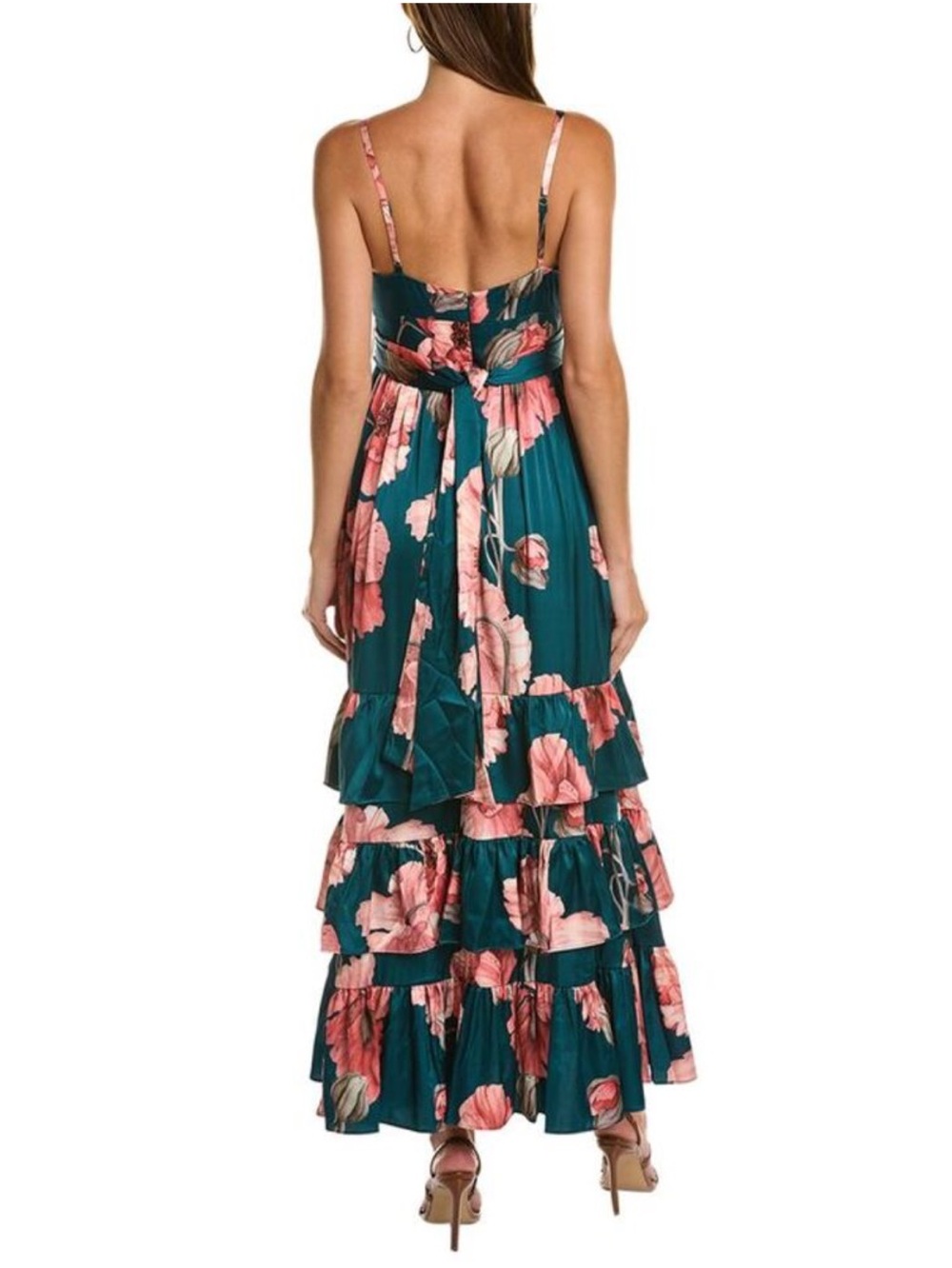 Hutch Guthrie Maxi Dress in Emerald Vining Painted Floral NEW - Picture 3 of 10